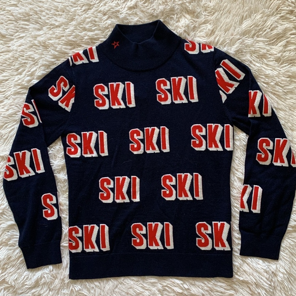 NWT Perfect moment 3D ski sweater in navy - Picture 7 of 9